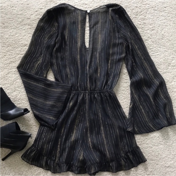 Show Me Your MuMu Loretta Romper in Sparkle & Shine Black - Picture 7 of 7